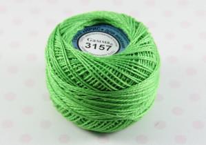 Пряжа Ирис 100% хлопок 10г 82м №3157 салатовый