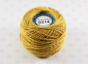 Пряжа Ирис 100% хлопок 10г 82м №0214 охра