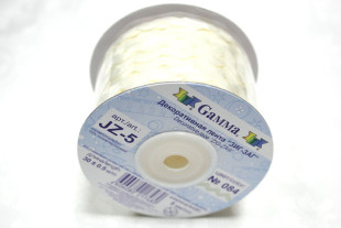 Тесьма отделочная "ЗИГ-ЗАГ" 5 мм 30 м №084 кремовый