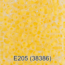 Бисер Чехия " GAMMA" круглый 5 10/ 0 2. 3 мм 5 г 1- й сорт E205 желтый мат. ( 38386 ) 